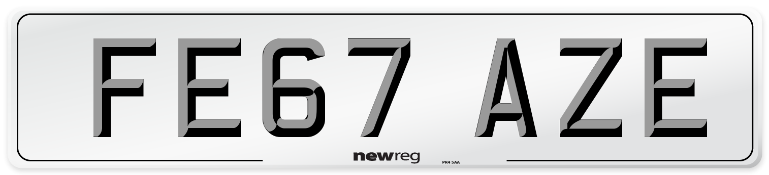 FE67 AZE Number Plate from New Reg